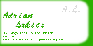 adrian lakics business card